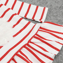 Load image into Gallery viewer, Baby Girls Long Sleeve Stripe  Christmas   Outfits Dress For Girls Clothes Unique Design Excellent Look
