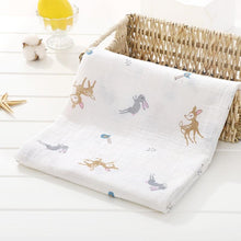 Load image into Gallery viewer, Muslin Cotton Diaper Baby Blankets Newborn Swaddle Blanket Infant Multi Purpose Bath Towel
