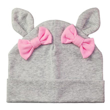 Load image into Gallery viewer, Baby Girl Hat Rabbit Ear Hat For Girls Cotton Bow Knot Children's Cap Toddler Kids Hats Cartoon Hats
