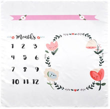 Load image into Gallery viewer, Baby Monthly Growth Milestone Blanket Photography Requirements Background Towel Cute Memory Carpet
