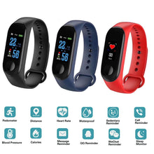 Load image into Gallery viewer, Proffesional Smart Sport Watch With  Band Blood Pressure Monitor and Bracelet M3Plus Wristband for Men and Women In Modern Design
