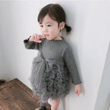 Load image into Gallery viewer, Modern Winter Flower Long Sleeve Smash Cake Baby Girls Dress For 1-5 Year Little Princess
