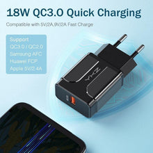 Load image into Gallery viewer, Mobile Phone Charger Quick Charge QC 3.0 4.0 18W Fast Charging Plug Adapter Wall USB Charger
