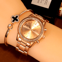 Load image into Gallery viewer, New Classic Luxury Rhinestone Watch Women Watches Fashion Ladies Women Clock Ladies watch For Women and Girls
