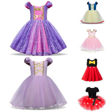 Load image into Gallery viewer, Luxury Modern Fancy Princess Dress for Girls in Purple Elegant color for Halloween Cosplay Costumes FOr Birthday and Wedding Parties
