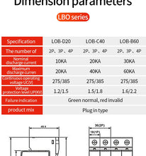 Load image into Gallery viewer, 1Pcs AC SPD Surge Protector LBO Low Voltage  Distribution Household Arrester Lightning Protection Device 2P 3P 4P Switch Module
