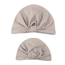 Load image into Gallery viewer, Modern Mom&amp;Baby Turban Mother Baby Hat Headbands Mom Daughter Bow Knot Caps Print Solid Parent-Child Hair Accessories
