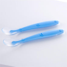 Load image into Gallery viewer, New Candy Color Baby Soft Silicone Spoons Feeding Dishes Tableware  Flatware Children Food  Feeding Tools
