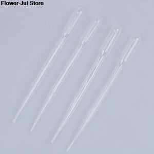 4Pcs 3ML Disposable Plastic Pipettes Eye Dropper Transfer Graduated Pipettes Lab Experiment Supplies Makeup Tools