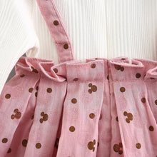 Load image into Gallery viewer, Modern New Baby Girl Dress Cotton Print Bow Princess Dress With Baby Headbands 2pcs Clothes Set With Bow
