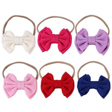 Load image into Gallery viewer, Luxury Cute Baby Girl Headband Ribbon Elastic Rope Big Bow Hair Band Candy Color Pony Tail Ties Ropes For Girls
