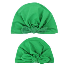 Load image into Gallery viewer, Modern Mom&amp;Baby Turban Mother Baby Hat Headbands Mom Daughter Bow Knot Caps Print Solid Parent-Child Hair Accessories
