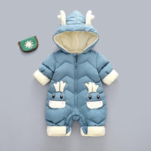 Load image into Gallery viewer, Modern Elegant Baby Warm Thick Cotton Hooded Jumpsuit Snowsuit Rompers Outfit for Children In Modern Design
