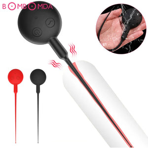 7 Modes Urethral Vibrator Catheter Toys for Adults Penis Vibrator for Men Soft Urethra Sound Dilator Butt Plug Male Masturba