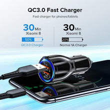 Load image into Gallery viewer, Car LED 18W 3.1A Charger Dual USB Fast Charging QC Phone Charger Adapter Cars Gadgets
