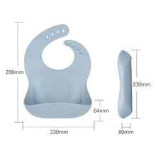 Load image into Gallery viewer, Solid Silicone Bibs Baby Feeding Saliva Towel Waterproof Soft Cloths Bandana Lightweight Infant Bibs
