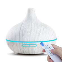Load image into Gallery viewer, 550ml Aroma Air Humidifier Essential Oil Diffuser  Aromatherapy Electric Ultrasonic cool Mist Maker for Office Home Bedroom Living Room Study Yoga Spa - Wood Grain, 7 Colors LED Light
