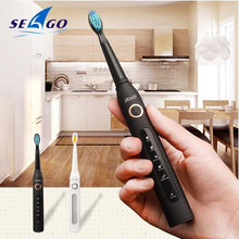 Load image into Gallery viewer, Electric Vibration Toothbrush Sonic Rechargeable Smart Chip Teethbrush Head Replaceable Whitening Healthy Best Gift For Adults And Kids
