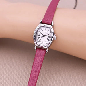 Julius Small Women's Watch Japan Quartz Classic Fashion Lady Hours Simple Retro Real Leather Girl's Birthday Lovers Gift No Box
