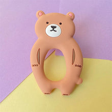 Load image into Gallery viewer, 4pcs  Bear Silicone  Teether Baby Teething Toys Chewable  Cartoon Animal Shape Baby Products Nursing Gift
