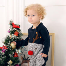 Load image into Gallery viewer, Baby Christmas Rompers Reindeer Knitted  Jumpsuits Toddler Children Warm Wool Clothes 0-2Y For Boys and Girls Christmas Eve Costume
