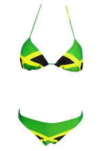 Load image into Gallery viewer, Women&#39;s Fashion Caribbean Jamaica Flag Bikini Swimsuit Swimwear
