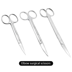 14cm/16cm/18cm Medical Stainless Steel Veterinary Surgical Scissors Straight Curved Tip Head Pet Animals Farming Tools