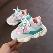 Load image into Gallery viewer, Baby Toddler Shoes New Spring Autumn Soft Bottom Patchwork Kids Sneakers Lace Up Boys Girls Sport Shoes Chaussure Enfant
