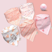 Load image into Gallery viewer, Fashion Modern 5PCS/SET Baby Triangle Double Cotton Bandana Feeding Bibs For Baby Boys/ Girls Baby Kids

