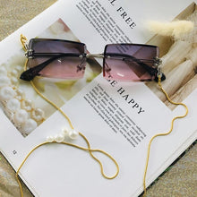 Load image into Gallery viewer, Fashion Rimless  Women Trendy Small Rectangle Sunglasses With High Quality metal frame And UV400 Protection
