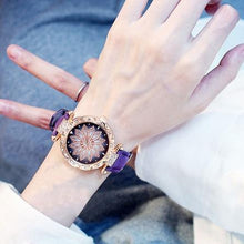 Load image into Gallery viewer, Women Elegant Popular Watch Set Starry Sky Ladies Bracelet Watch Casual Leather Sports Quartz Wristwatch For Women and Girls
