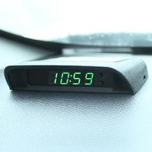 Load image into Gallery viewer, Portable Auto Dashboard Clocks Backlight Electronic Screen Temperature Clock Solar Car Digital LCD Clock &amp; Temperature Display
