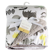 Load image into Gallery viewer, Baby Blankets New Layer Coral Fleece Infant Swaddle  Wrap Owl Printed Newborn Baby Bedding Blanket
