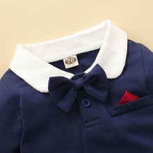 Load image into Gallery viewer, Luxury Newborn Romper Long Sleeve Jumpsuit Playsuit Little Boy for Infant Baby Boys In Elegant Gentlemen Style
