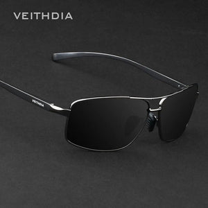 VEITHDIA Men Polarized Sunglasses Aluminum Magnesium Sun Glasses Driving Glasses Rectangle Shades For Men Oculos masculino Male