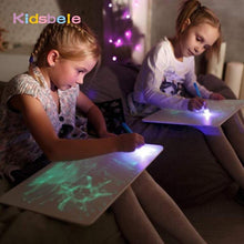 Load image into Gallery viewer, Draw With Light-Fun And Developing Drawing&amp;write Flip Board Kids Educational Toy Magic Drawing Lighting In Dark Gift For Child
