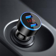 Load image into Gallery viewer, Portable Mini Fast Charger Dual USB Car Durable Phone Charger 5V 3.1A With LED Display Universal Lightweight Phone Charger
