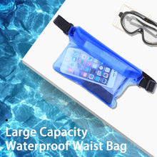 Load image into Gallery viewer, Waterproof Swimming Bag 3 Layers Water Proof Diving Beach Shoulder Waist Bag Underwater Mobile Phone Bag Case Waterproof Bag With Adjustable Waist Belt Comfortable Case For Phone
