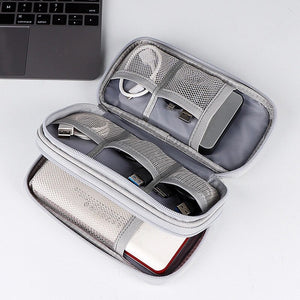 Cable Organizer Bag Double Layer Digital Storage Bag Travel Accessories Small Pouch Electronic Gadgets Charger Power Bank Case