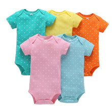 Load image into Gallery viewer, 5PCS/SET Baby Bodysuit Newborn Clothes Short Sleeve Cotton Unisex Body Clothing Pajams for Kids
