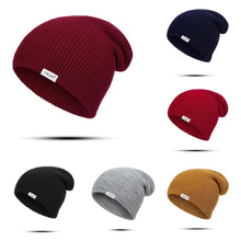 Load image into Gallery viewer, New Winter Modern Trend Baby Thick Hat For Girls &amp; Boys Parent &amp; Child Hat Cotton Hat Warmer Children Cap Knitted And Cap for Adults
