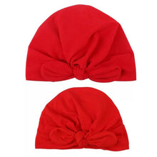Load image into Gallery viewer, Modern Mom&amp;Baby Turban Mother Baby Hat Headbands Mom Daughter Bow Knot Caps Print Solid Parent-Child Hair Accessories
