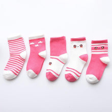 Load image into Gallery viewer, 5 Pairs Infant Cotton Mesh Cute Newborn Casual Socks For Boys Girls Durable Comfortable Sock
