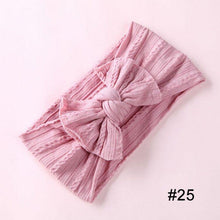 Load image into Gallery viewer, Modern Braid Nylon Bow Knot Solid Wide Nylon Headbands Turban Baby Girls Head Wrap For Girls
