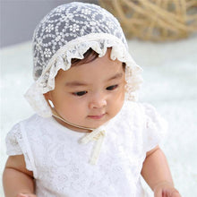 Load image into Gallery viewer, Retro Vintage Newborn Baby Cotton Baby Girl Hat Cap Princess Infant Toddler Baby Bonnet Girls Summer Sun Hat For Girls
