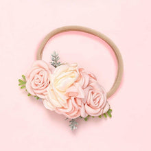 Load image into Gallery viewer, Modern Fashion Floral Headband Newborn Baby Elastic Hairbands Pearl Fresh Style Bow Knot For Girls
