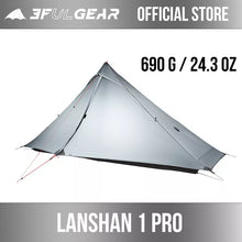 Load image into Gallery viewer, 3F UL GEAR official Lanshan 1 pro  Tent Outdoor 1 Person Ultralight Camping Tent 3 Season Professional 20D Silnylon Rodless
