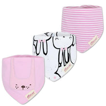Load image into Gallery viewer, Moder 3PCS Baby Bibs Bandanna Lot Cotton Multi-style Triangle Cartoon For Infant Boys And Girls

