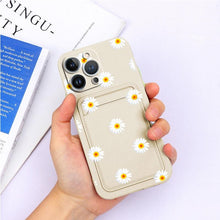Load image into Gallery viewer, Charming Silicone Soft Anti-Scratch Cases For iPhone 13 Pro Max Case Silicone Wallet Card Holder Cover For iPhone 13 Mini 13ProMax 13Pro Flower Butterfly Beautiful Design Card Holder iPhone Case
