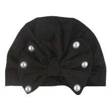 Load image into Gallery viewer, Modern Baby Hats Cute Rabbit Bow Knot with Pearls Baby Girl Hat with Pearls  for Kids In Diamond Luxury Style
